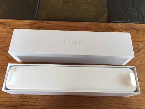 This is the packaging for the Apple Watch. 